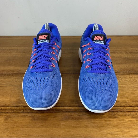Nike Womens Lunarglide 8 Blue Orange Black Running Shoe Size 9.5 - Picture 2 of 9
